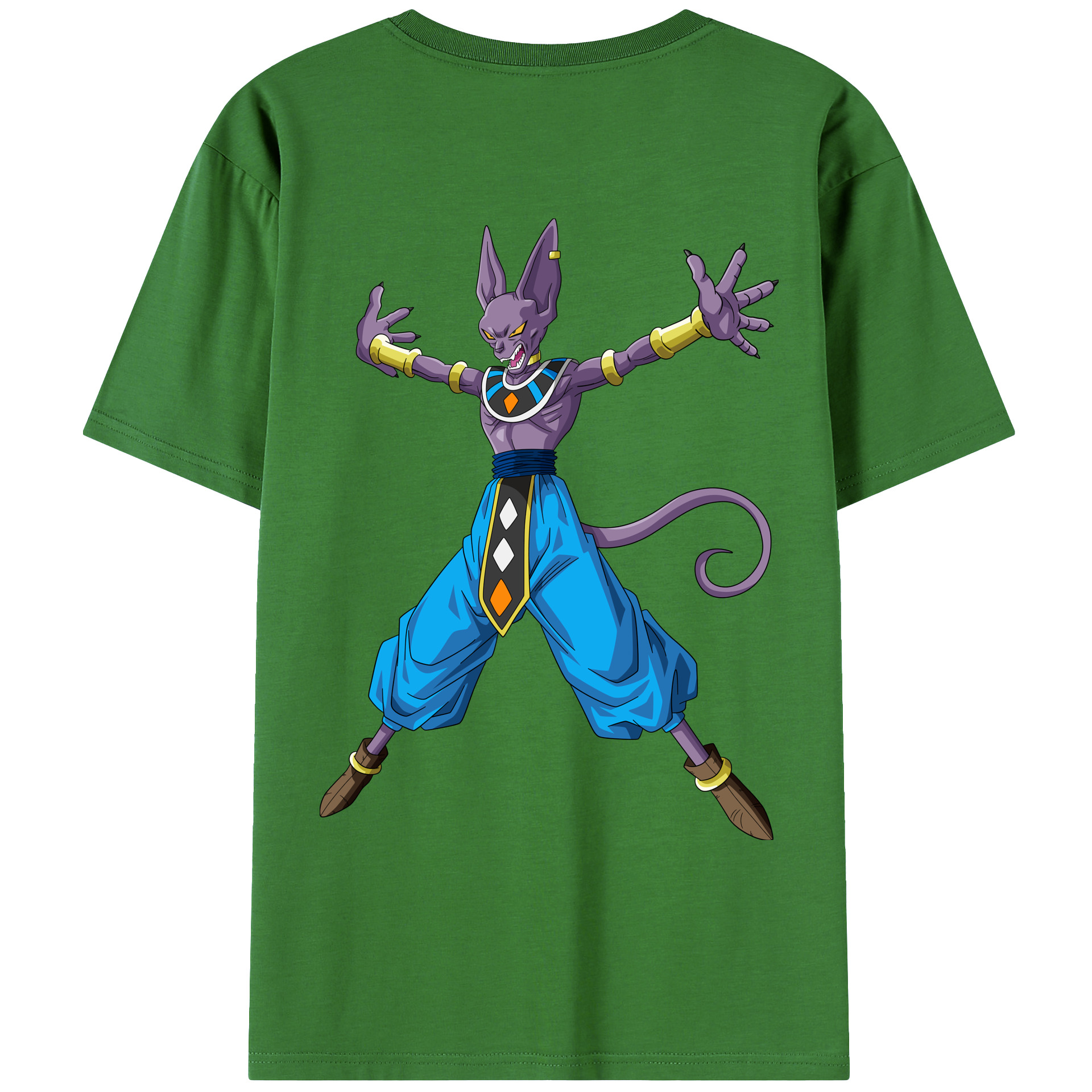 （画像用） ドラゴンボール ビルス 破壊神ビルス DRAGON BALL Beerus Birusu レディース半袖Tシャツ(バックプリント)
